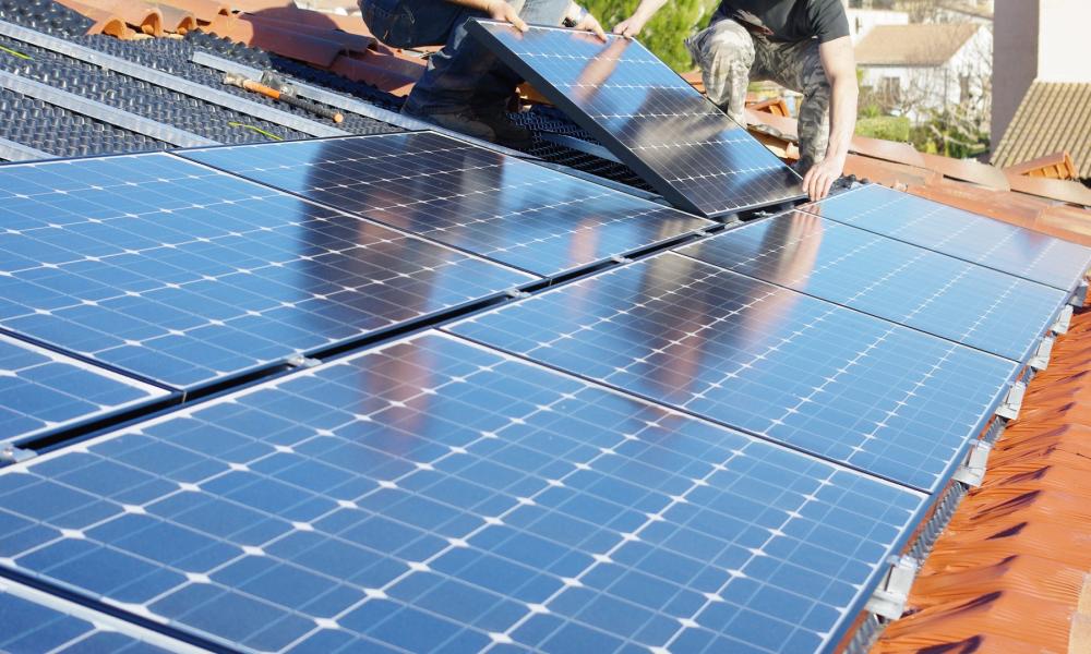 Panneau solaire près de Marly-le-Roi